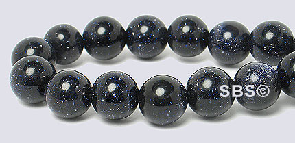 Blue Goldstone Gemstone Beads