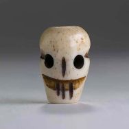 Bone 9mm x 14mm Carved Skull Beads (1)