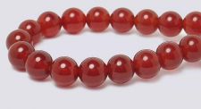 Carnelian Red Agate Gemstone Beads - 6mm Round