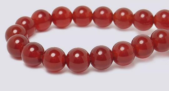 Carnelian Red Agate Beads - 6mm Round