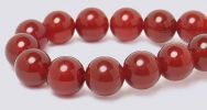Carnelian Red Agate Gemstone Beads - 8mm Round