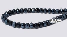 Chinese Crystal 4mm Rondel Beads - Navy Luster