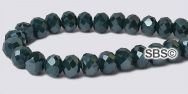 Chinese Crystal 6mm Rondel Beads - Teal Luster
