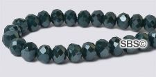 Chinese Crystal 6mm Rondel Beads - Teal Luster