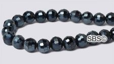 Chinese Crystal 6mm Round Beads - Navy Luster Disco