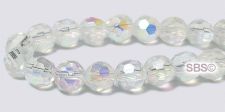 Chinese Crystal Beads 6mm ROUND - Crystal AB