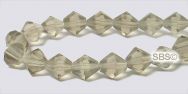 Chinese Crystal Beads 6mm Bicone - Black Diamond