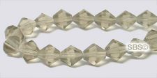 Chinese Crystal Beads 6mm Bicone - Black Diamond