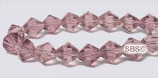 Chinese Crystal Beads 6mm Bicone - Lt. Amethyst
