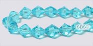 Chinese Crystal Beads 6mm Bicone - Aquamarine