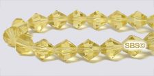Chinese Crystal Beads 6mm Bicone - Lt. Topaz