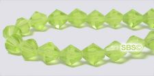 Chinese Crystal Beads 6mm Bicone - Lime