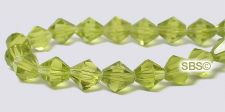 Chinese Crystal Beads 6mm Bicone - Olive