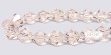 Chinese Crystal Beads 6mm Bicone - Super Light Pink