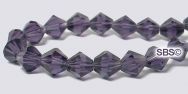 Chinese Crystal Beads 6mm Bicone - Tanzanite