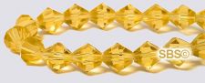 Chinese Crystal Beads 6mm Bicone - Topaz