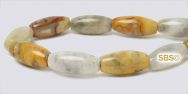 Crazy Lace Agate Gemstone Beads - 5mm x 12mm Rice/melon