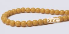Czech 4mm Round Beads - Beige Opaque