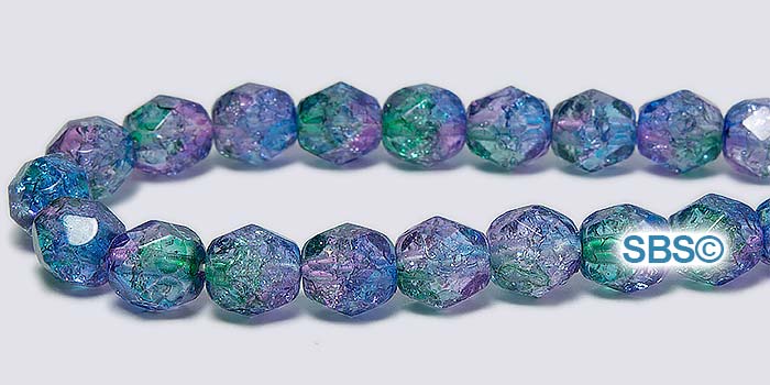 6mm Saturated Purple Fire Polish Beads (25 Beads) - Off the Beaded
