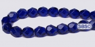 Fire polished 6mm Round Beads - Cobalt