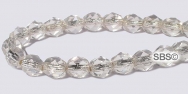 Fire polished 6mm Round Beads - Crystal / Silverlined