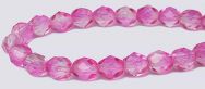 Fire polished 6mm Round Beads - Hot Pink / Coated