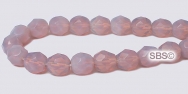 Fire polished 6mm Round Beads - Milky Light Amethyst