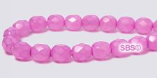 Fire polished 6mm Round Beads - Opal Violet Luster