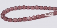 Fire polished 4mm Round Beads - Amethyst