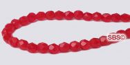 Fire polished 4mm Round Beads - Oxblood