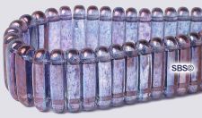 Czech 5x15 2-Hole Bar Beads - Luster Trans Amethyst
