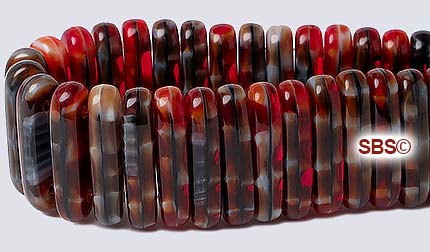 Czech Glass Beads - 5mm x 15mm 2-Hole Bars