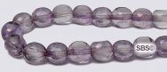 6mm 3-sided Window Beads - Amethyst / Luster