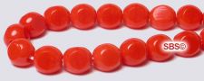 6mm 3-sided Window Beads - Red / Opaque