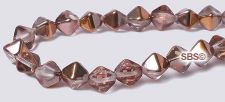 Czech 6x6 Diamond Beads - Apollo Gold