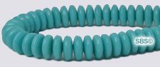 Czech 6mm Rondel Beads - Turquoise