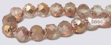 Rosebud Fire Polished Beads 6mm - Apollo Gold-Matte