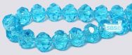 Rosebud Fire Polished Beads 6mm - Aquamarine