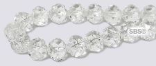 Rosebud Fire Polished Beads 6mm - Crystal