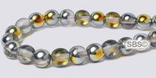 Czech 6mm Round Beads - Crystal Marea