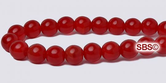 Czech 6mm Round Beads Oxblood