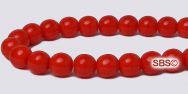 Czech 6mm Round Beads - Red Opaque