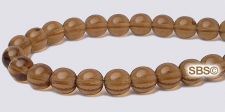 Czech 6mm Round Beads - Smoky Topaz