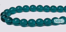 Czech 6mm Round Beads - Viridian