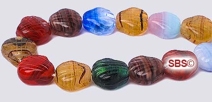Czech Glass Beads - 9mm Shells