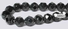 Baroque Fire Polished Beads 6mm Jet