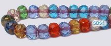 6mm Gemstone Fire Polished Beads - "Copper / Multi"