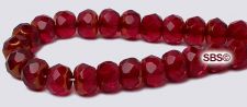 6mm Gemstone Fire Polished Beads - "Copper / Ruby"