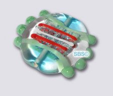 Czech 27mm Bug Beads - Aquamarine