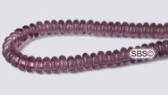 Czech 4mm Rondel Beads - Amethyst